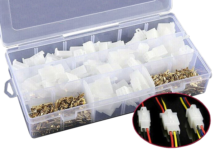 Faston connector set 2.8mm 2-3-4-6 pins, 480 pcs TI3363730 TIPA