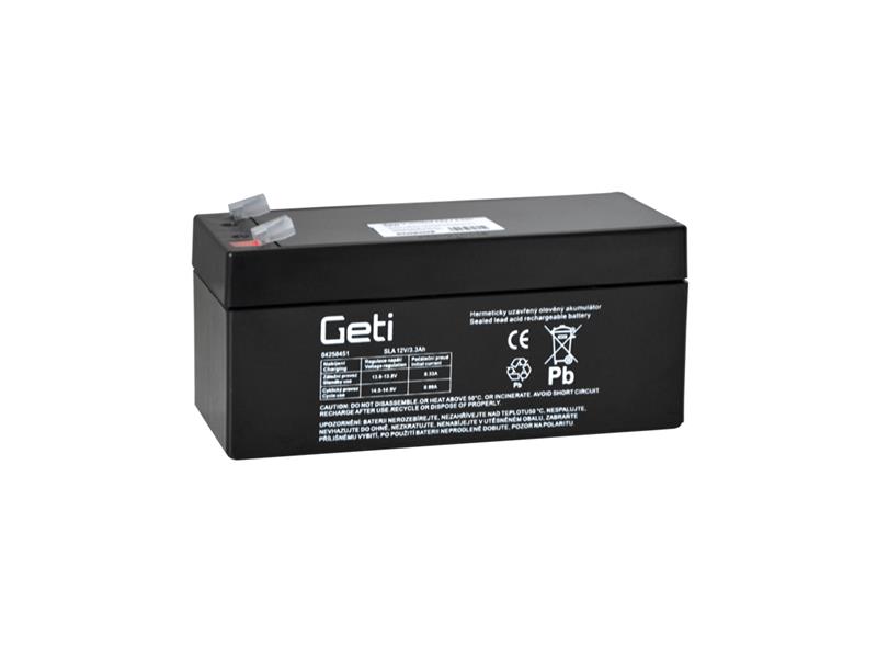 Lead acid battery 12V 3.3Ah GETI TI4250451 Geti