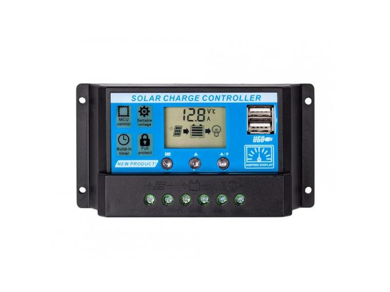 Solar controller PWM 12-24V/20A+USB for Pb batteries, LiFePO4, Li-ion TI4280332 HADEX