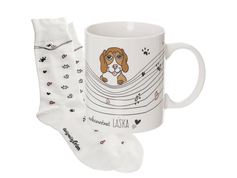 Gift mug with socks ORION Infinite love - dog 0.35l TI6439567 ORION