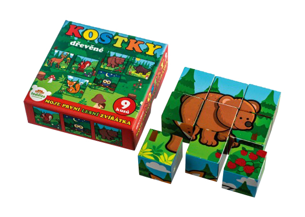 Children's cubes TEDDIES My first forest animals 9pcs TI8856428 TEDDIES