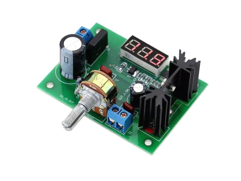 Power supply module, stabilized power supply with LM317 and voltmeter TI9830118 TIPA