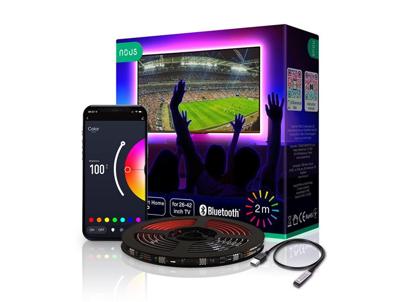 Smart LED strip 5V 20LED/m IP44 5W RGB NOUS F7 5m Bluetooth Tuya TI6436169 NOUS