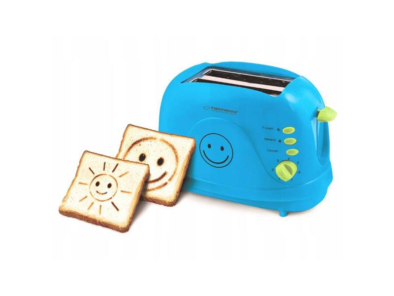 Toaster ESPERANZA Smiley Blue EKT003B TI6438222 ESPERANZA
