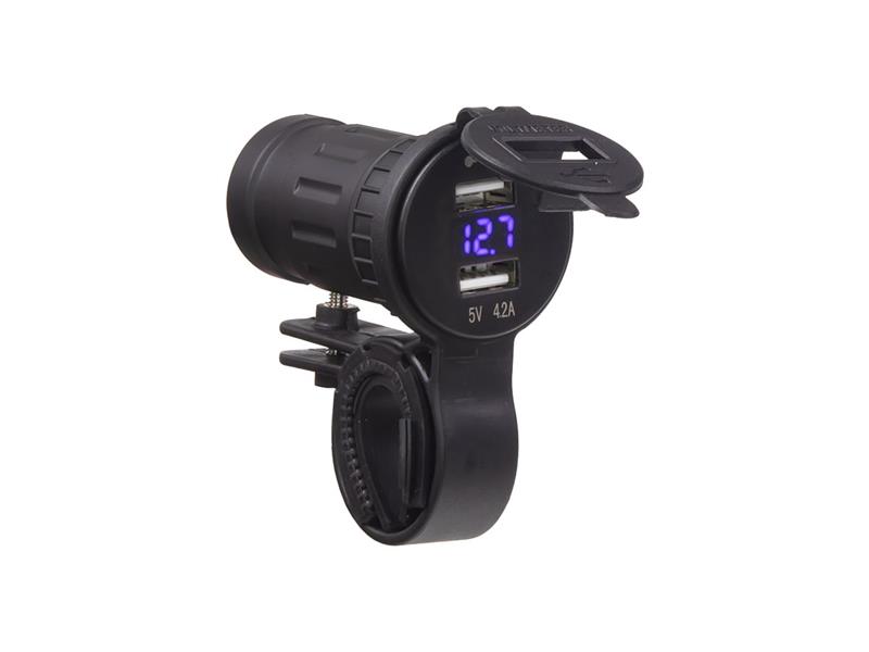 USB charger STU 34705 with voltmeter for motorcycle TI6439544 STU