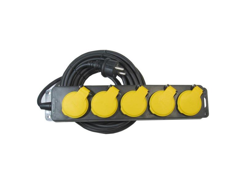 Extension lead 5 sockets 10m HADEX L069 TI8710497 HADEX