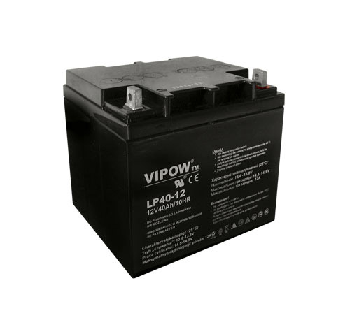 Sealed lead acid battery 12V 40Ah VIPOW TI4250101 VIPOW