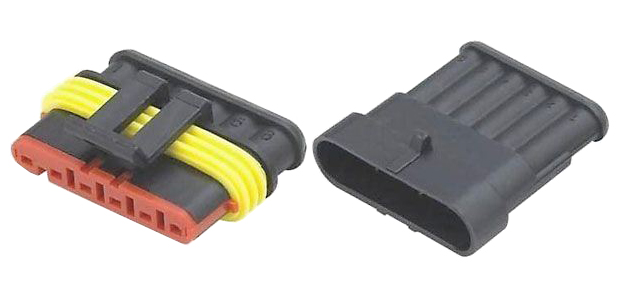 Connector with socket DJ7061-1.5-11 + DJ7061-1.5-21 6P waterproof TI3360248 HADEX