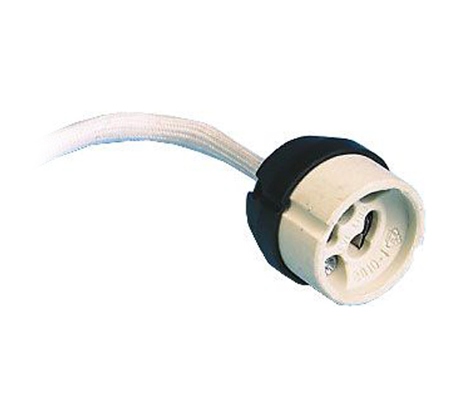 Ceramic socket GU10 with cover, 15cm lead with silicone sleeve TI4110776 HADEX