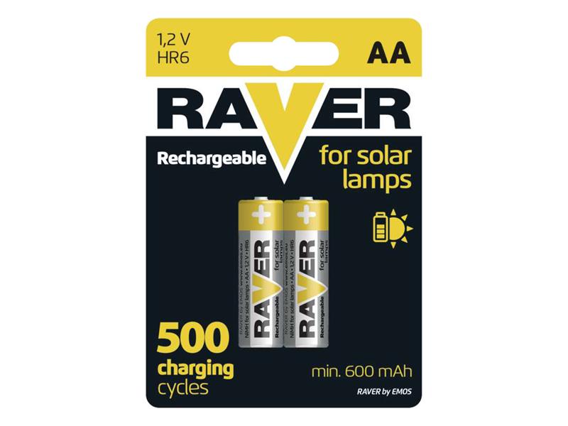 Battery AA (R6) rechargeable 1,2V/600mAh RAVER solar 2pcs TI4250202 GP