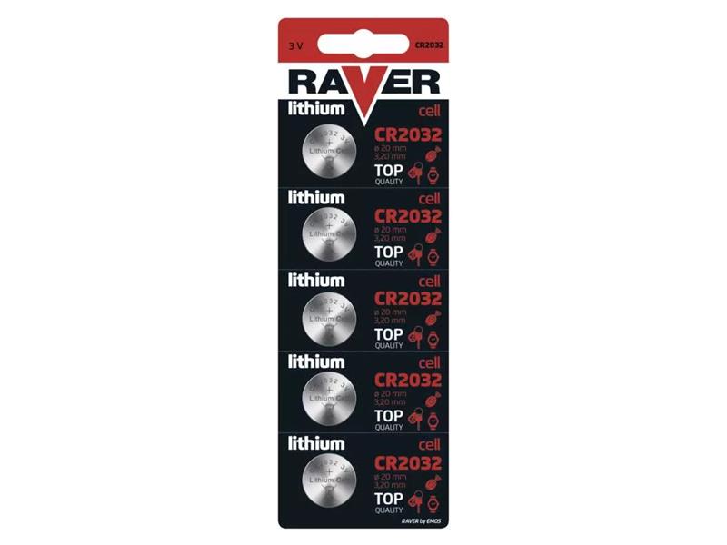 Battery CR2032 RAVER lithium 5pcs TI4270434 GP