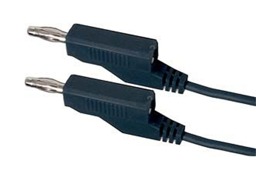 Connecting cable 0.35mm2 / 2m with bananas black HADEX N534 TI7740086 HADEX