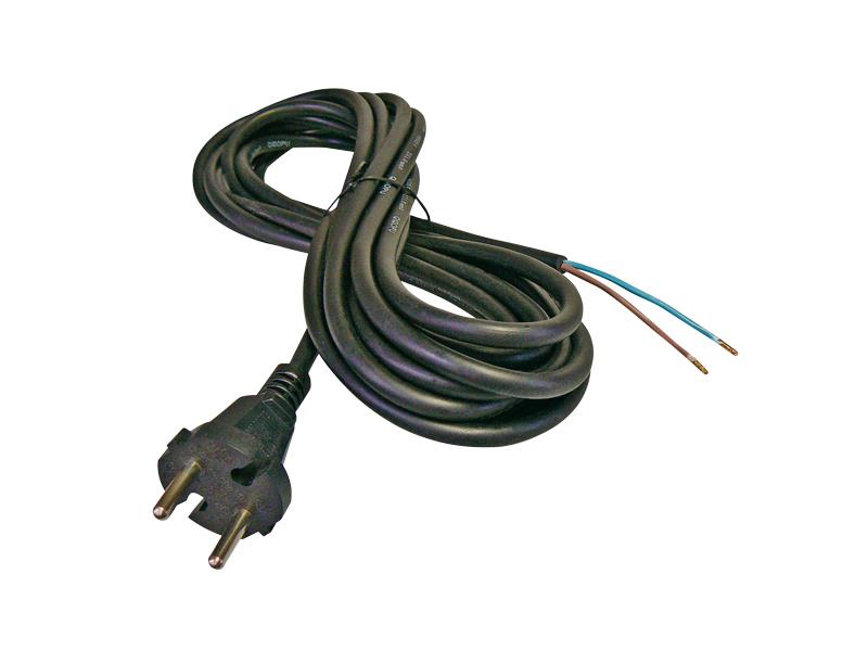 Power cord rubber 2x1,0mm2 3m black  GETI TI8740106 Geti