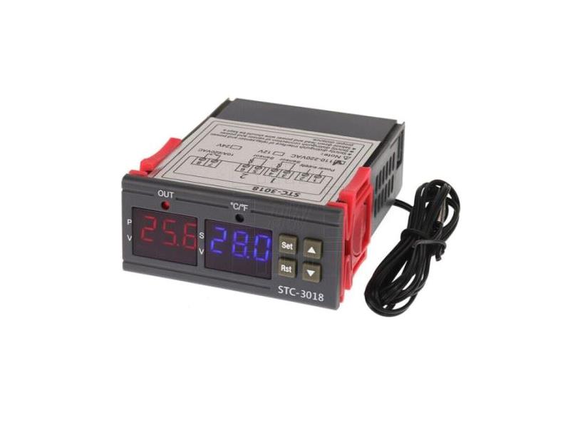 Digital thermostat STC-3018 range -55°C~120°C, 230VAC TI8840293 HADEX