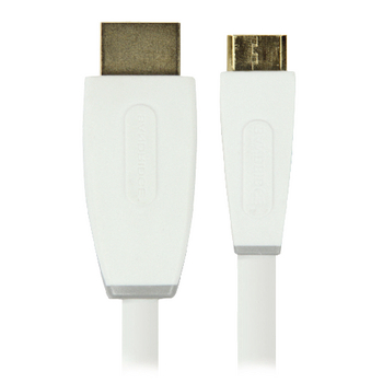 High Speed HDMI Cable with Ethernet HDMI Connector - HDMI Mini Male 1.00 m White NEBBM34500W10 Bandridge