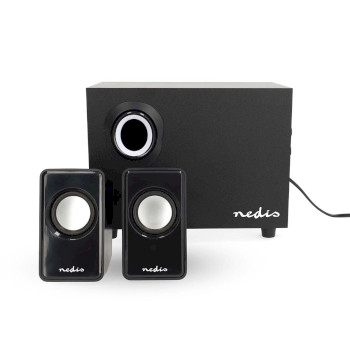 PC Speaker | 2.1 | 33 W | 3.5 mm Male | USB Powered | Volume control NECSPR10021BK Nedis