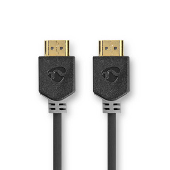 Ultra High Speed HDMI Cable | HDMI Connector | HDMI Connector | 8K@60Hz | 48 Gbps | 3.00 m | Round | 6.7 mm | Anthracite | Box NECVBW35000BK30 Nedis