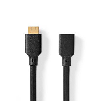 Ultra High Speed HDMI Cable | HDMI Connector | HDMI Output | 8K@60Hz | 48 Gbps | 1.00 m | Round | 7.9 mm | Black | Box NECVGB35090BK10 Nedis