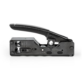 Crimp pliers | CAT5 / CAT5e / CAT6 / CAT6a / CAT7 / RJ12 / RJ45 | Cutting / Plier | ABS / Steel | Black NECCGG89505BK Nedis