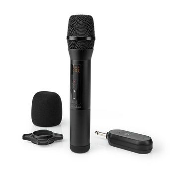 Wireless Microphone Set | 20 Channels | 1 Microphone | Cardioid | 70 Hz - 13 kHz | 1000 Ohm | -95 dB | Volume control | Black NEMPWL200BK Nedis