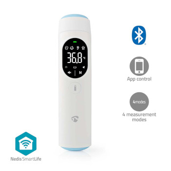 SmartLife Infrared Thermometer | LED Display | Ear / Forehead | White NEBTHTIR10WT Nedis