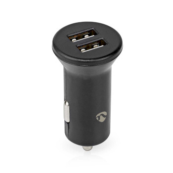 Car Charger | 24 W | 2x 2.4 A | Number of outputs: 2 | Port type: 2x USB-A | | Single Voltage Output NECCHAU480ABK Nedis