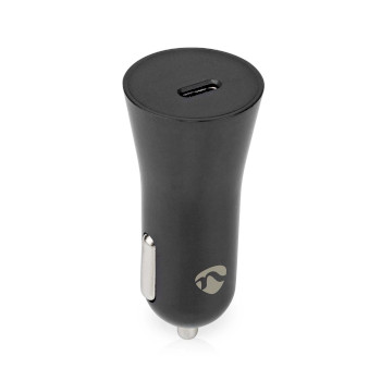 Car Charger | 20 W | 1.67 / 2.22 / 3.0 A | Number of outputs: 1 | Port type: USB-C | Automatic Voltage Selection NECCPD20W101BK Nedis