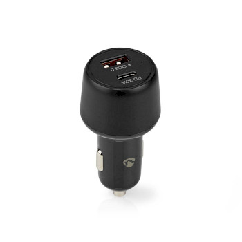 Car Charger | 48 W | 2x 3.0 A | Number of outputs: 2 | Port type: USB-A / USB-C | | Automatic Voltage Selection NECCPD30W100BK Nedis