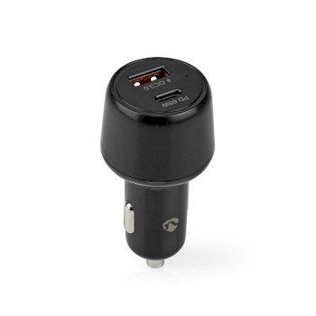 Car Charger | 65 W | 2.0 / 3.0 / 3.25 A | Number of outputs: 2 | Port type: USB-A / USB-C | Automatic Voltage Selection NECCPD65W100BK Nedis