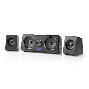 Gaming Speaker | Speaker channels: 2.2 | USB Powered | 3.5 mm Male | 48 W | LED | Volume control NEGSPR21022BK Nedis