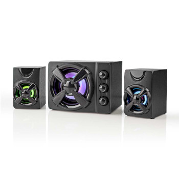 Gaming Speaker | Speaker channels: 2.1 | USB Powered | 3.5 mm Male | 33 W | LED | Volume control NEGSPR31021BK Nedis