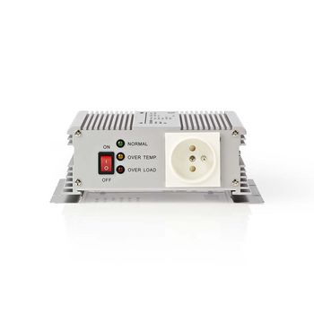 Power Inverter Modified Sine Wave | Input voltage: 24 V DC | Device power output connection(s): Type E (CEE 7/5) | 230 V AC 50 Hz | 600 W | Peak power output: 1500 W | Battery Clamps | Silver NEPIMS60024E Nedis