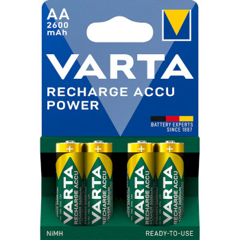 Rechargeable NiMH Battery AA 1.2 V 2500 mAh 4-Blister NEVARTA-5716B Varta