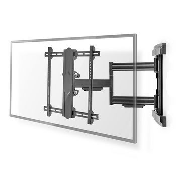 Full Motion TV Wall Mount | 37 - 80 " | Maximum supported screen weight: 50 kg | Tiltable | Rotatable | Minimum wall distance: 70 mm | Maximum wall distance: 650 mm | 3 Pivot point(s) | Steel | Black NETVWM6550BK Nedis