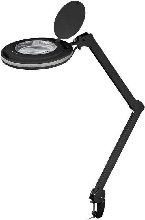 LED lampada d'ingrandimento con morsetto, 9 W, nero WE64988 Goobay