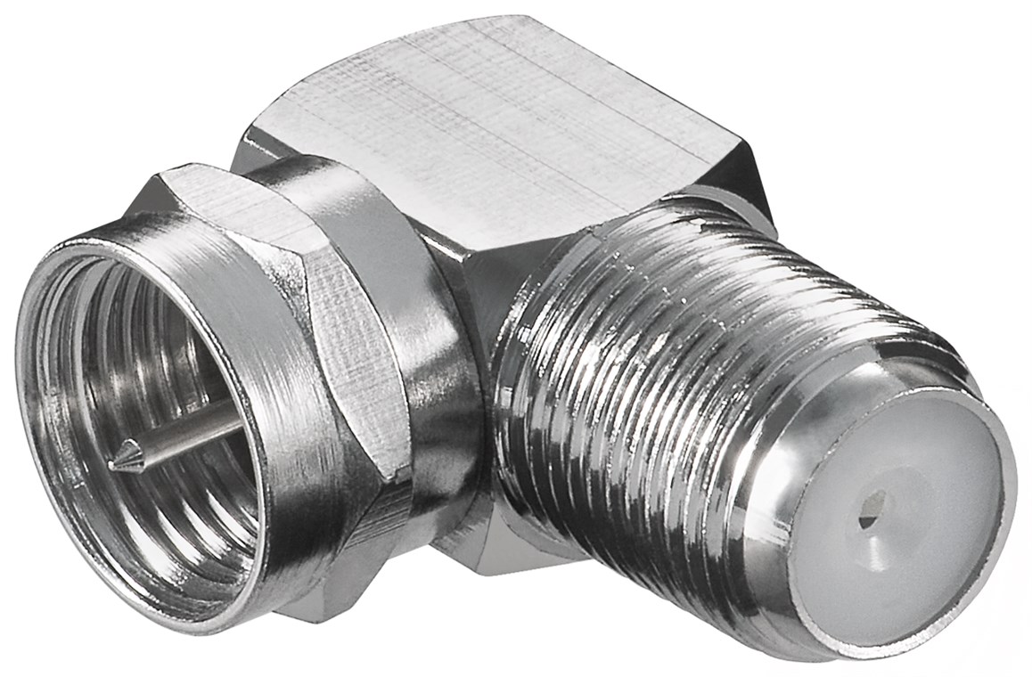 Adattatore angolare: spina F > presa F 90° WE11390 Goobay