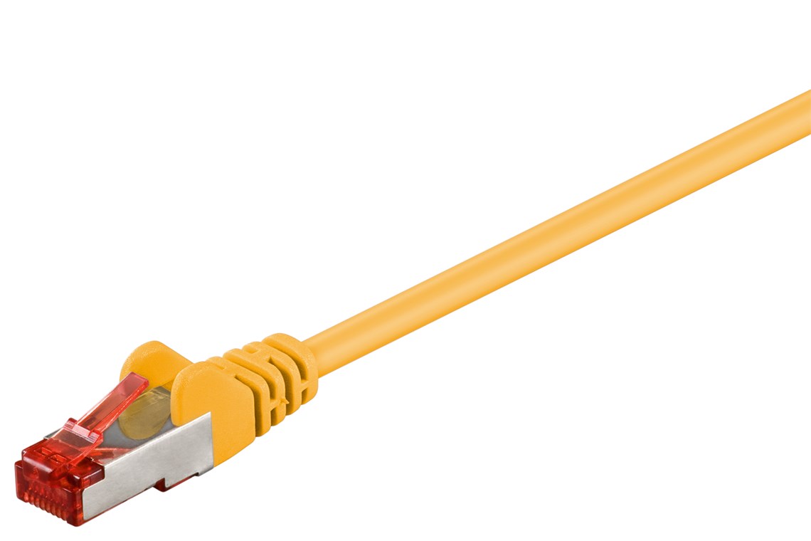 CAT 6 cavo patch S/FTP (PiMF), giallo, 1 m WE95473 Goobay
