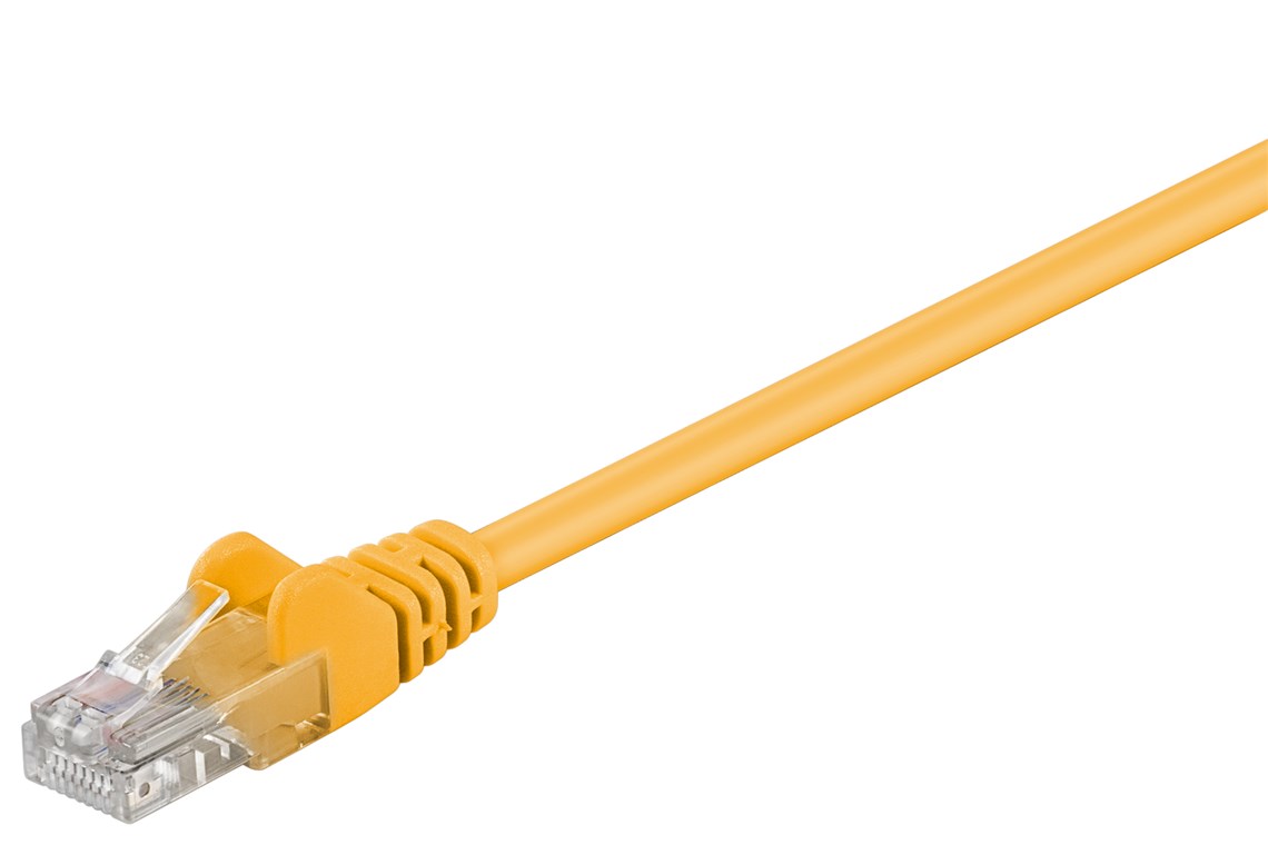 CAT 5e cavo patch, U/UTP, giallo, 0,5 m WE68336 Goobay