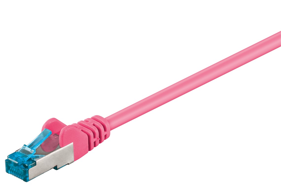 CAT 6A cavo patch, S/FTP (PiMF), magenta, 0,5 m WE93661 Goobay