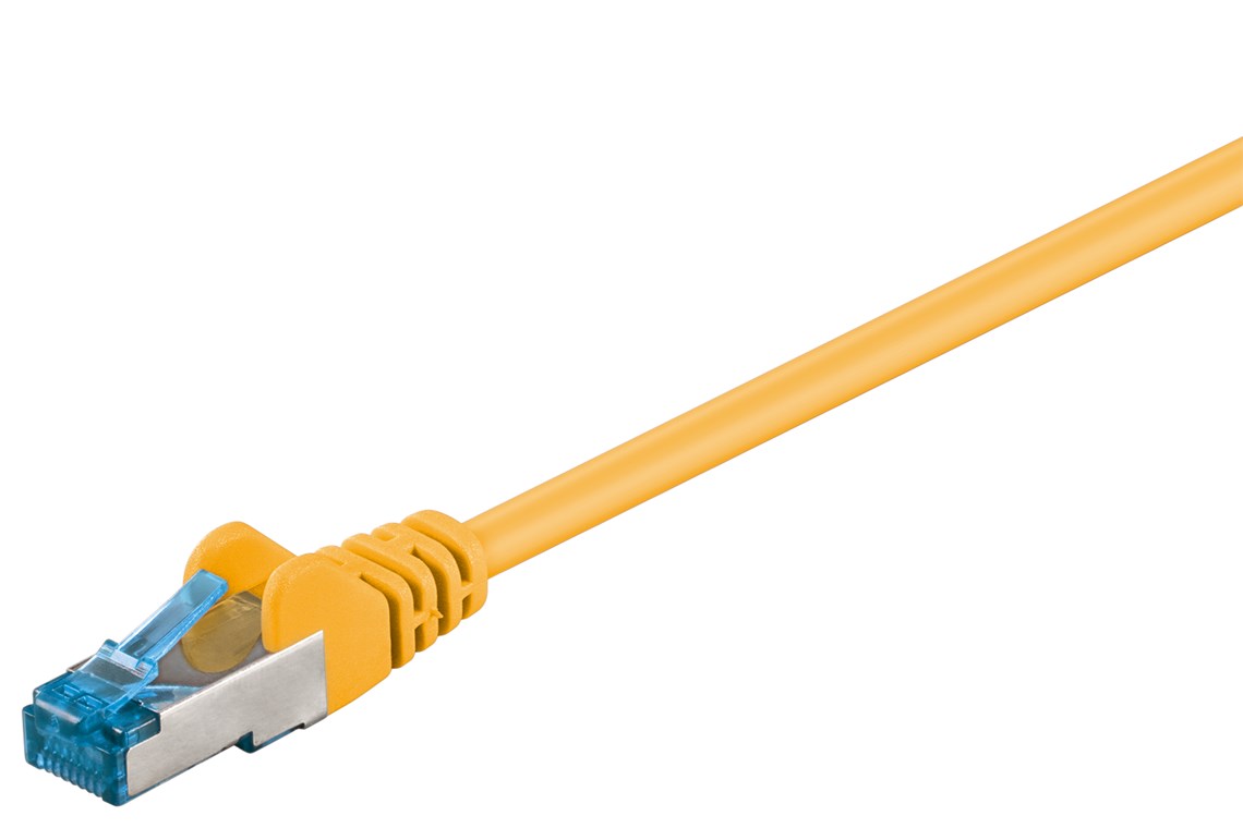 CAT 6A cavo patch, S/FTP (PiMF), giallo, 0,5 m WE93658 Goobay