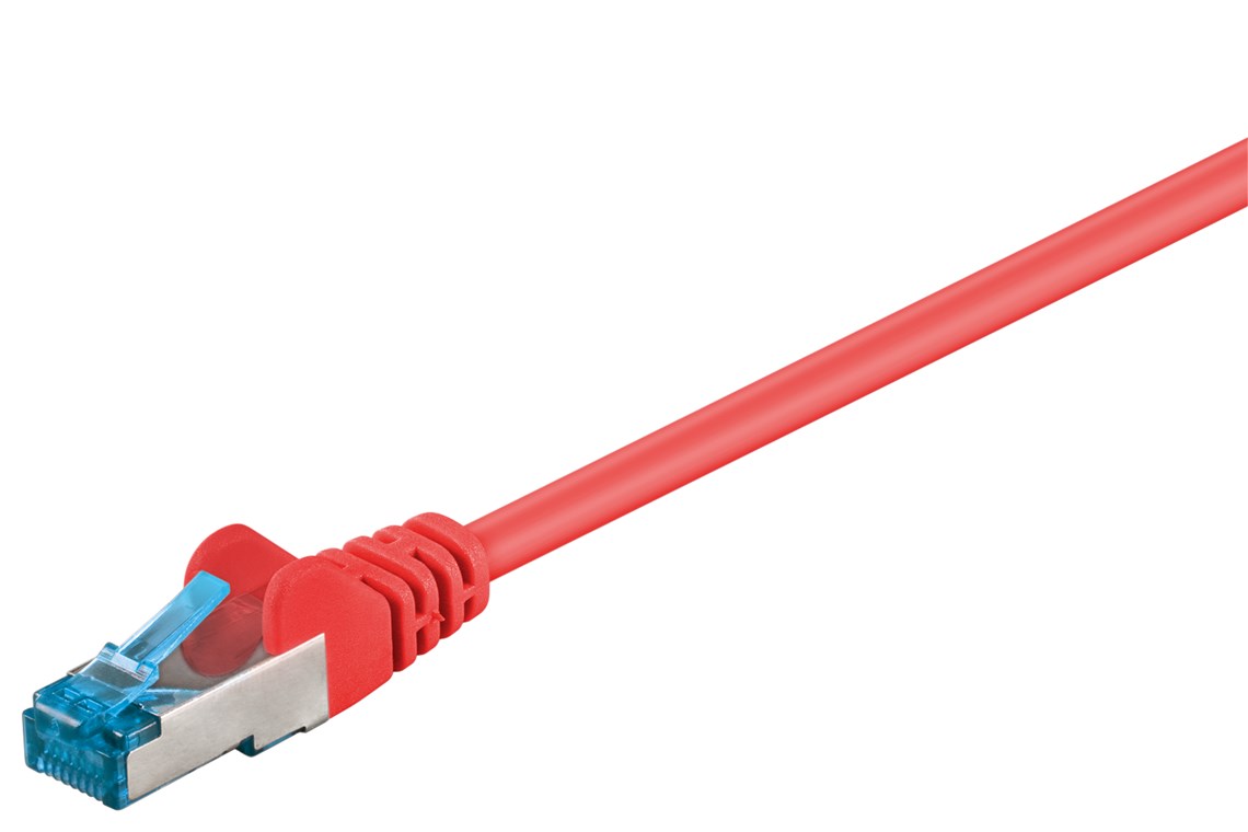 CAT 6A cavo patch, S/FTP (PiMF), rosso, 0,5 m WE93663 Goobay