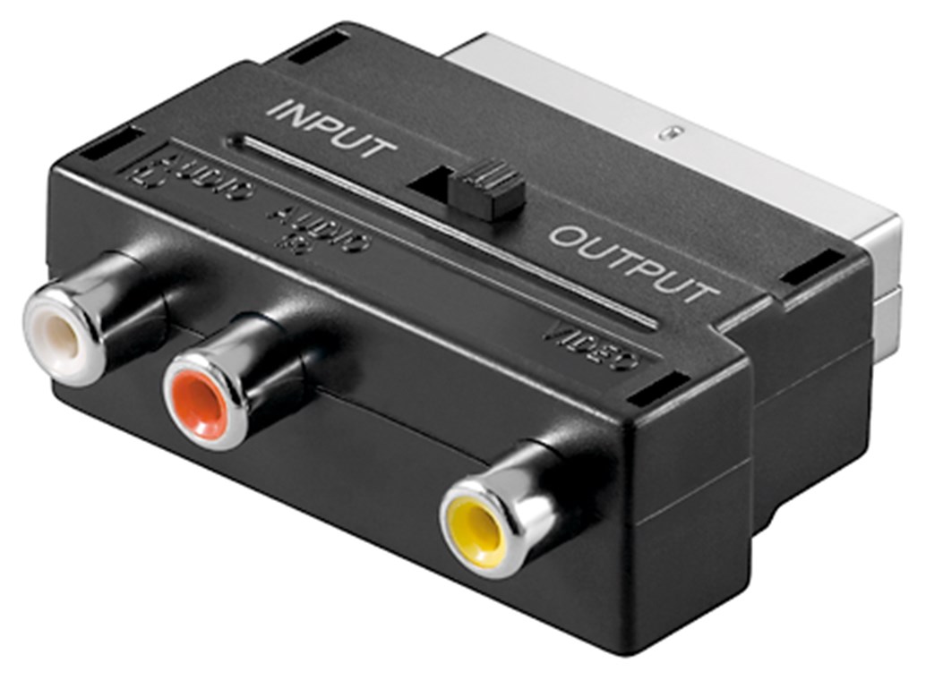 Adattatore da Scart a Video Audio Composito, IN/OUT WE50122 Goobay