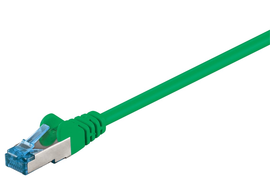 CAT 6A cavo patch, S/FTP (PiMF), Verde, 0,5 m WE93660 Goobay