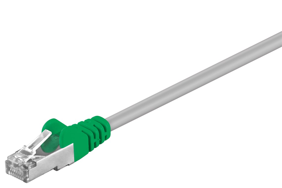 CAT 5e, F/UTP cavo incrociato, grigio, Verde WE50189 Goobay