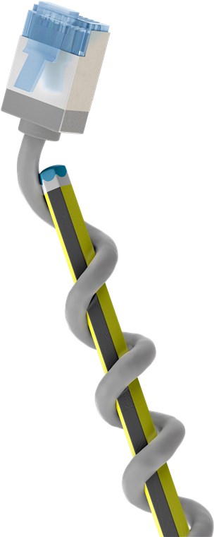 CAT 6A cavo patch ultra-flessibile, slim, U/FTP, grigio WE74306 Goobay