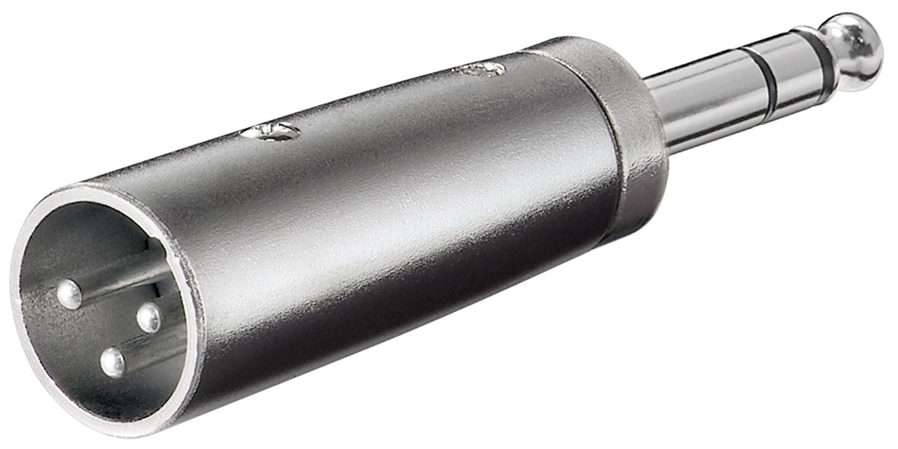 Adattatore XLR, AUX jack da 6,35 mm spina stereo a spina XLR WE27515 Goobay
