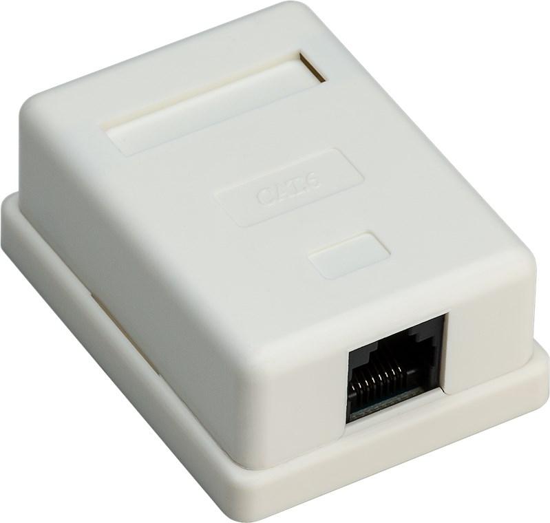 Presa di collegamento rete RJ45 a 1 porta, CAT 6, UTP, bianco WE77632 Goobay