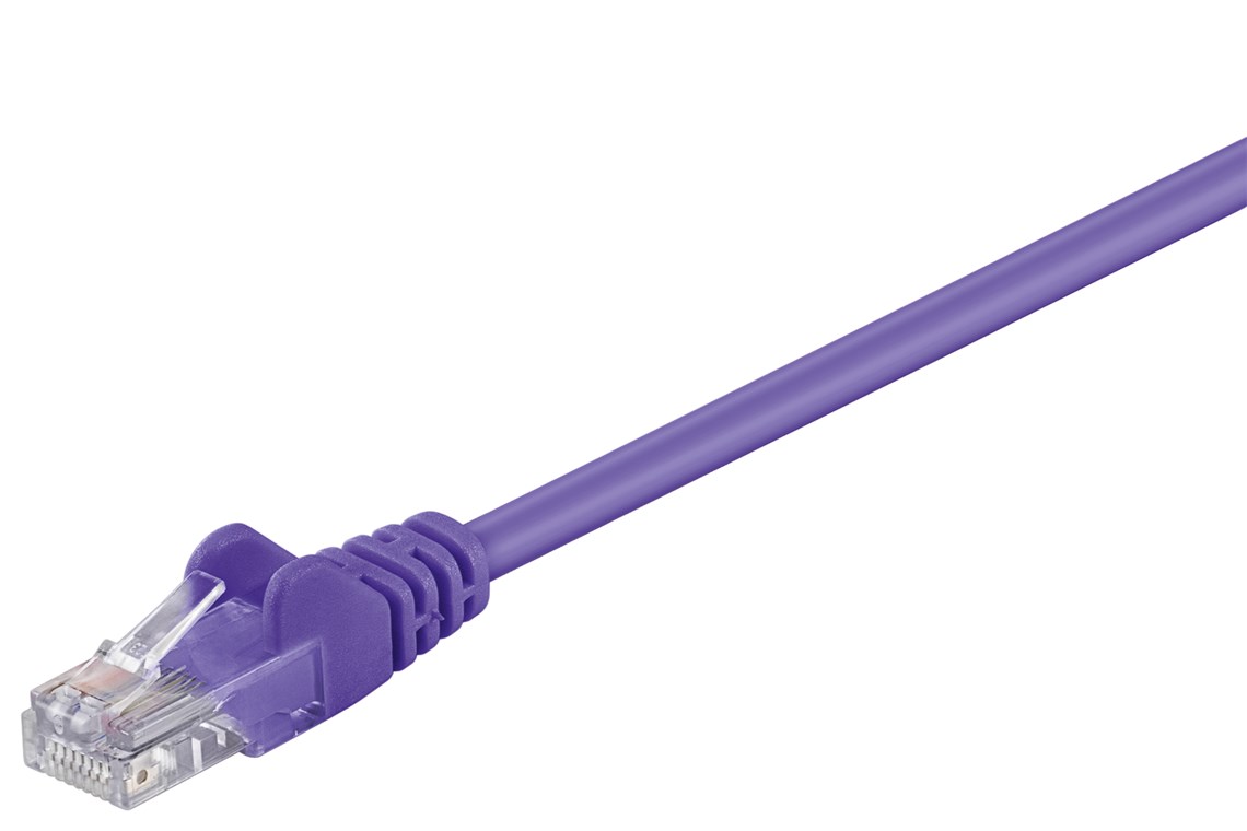 CAT 5e cavo patch, U/UTP, viola, 10 m WE95222 Goobay