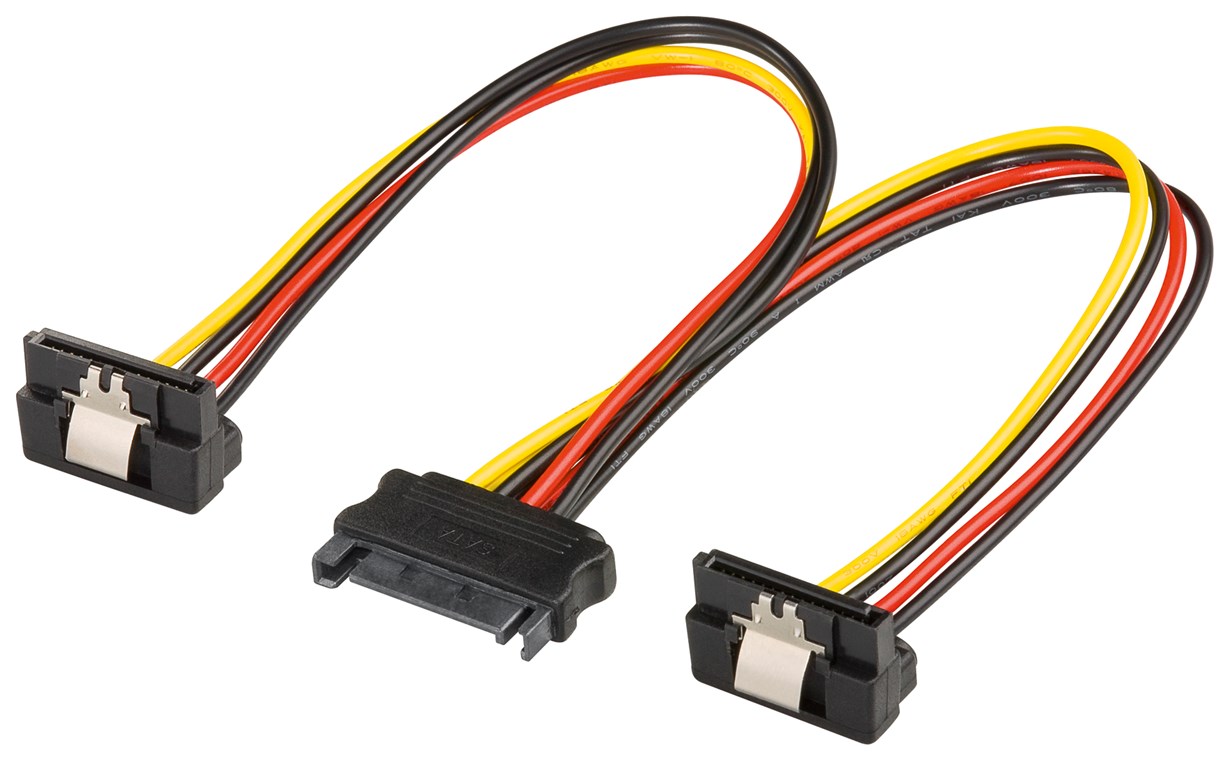Cavo elettrico/adattatore a Y per PC, SATA 1x connettore a 2x prese da 90° WE95115 Goobay