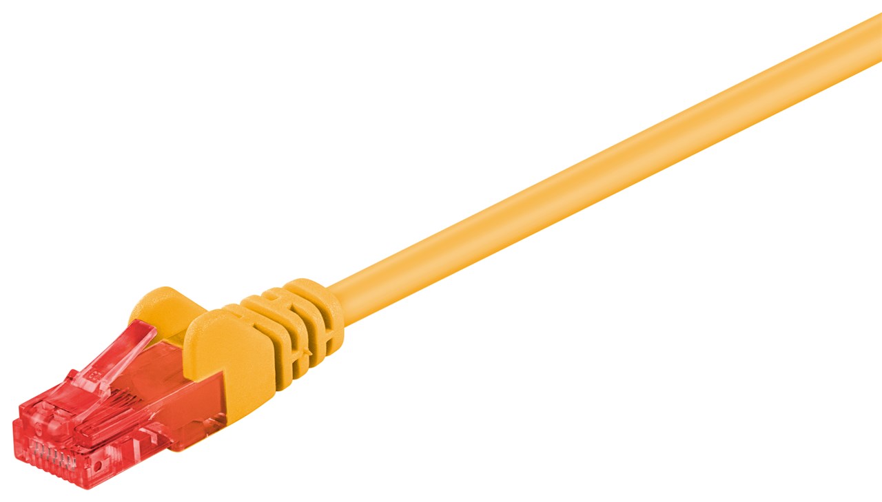 CAT 6 cavo patch, U/UTP, giallo WE68418 Goobay
